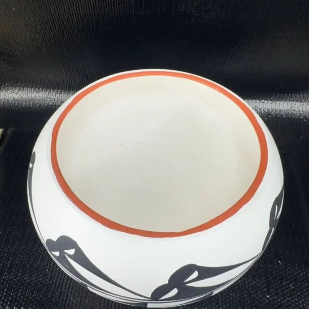 M L Laguna Hand Made Pottery Native American Artist Signed Planter Dish Bowl VTG
